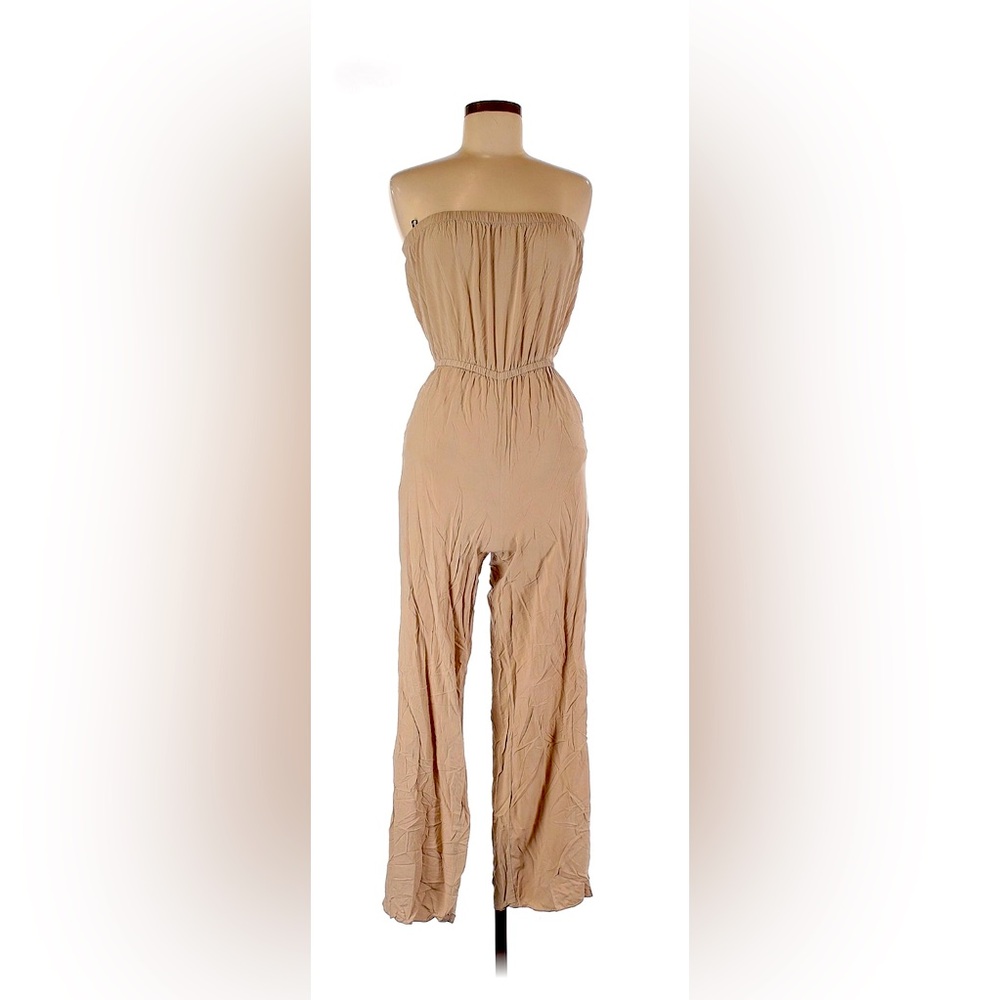 Tan Bandeau Jumpsuit